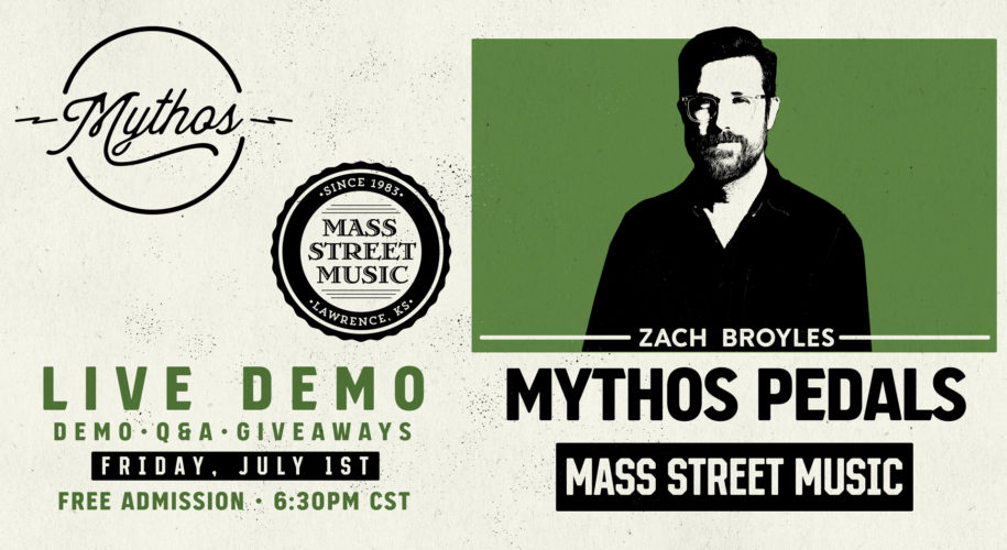 Mythos Pedals at Mass Street Music