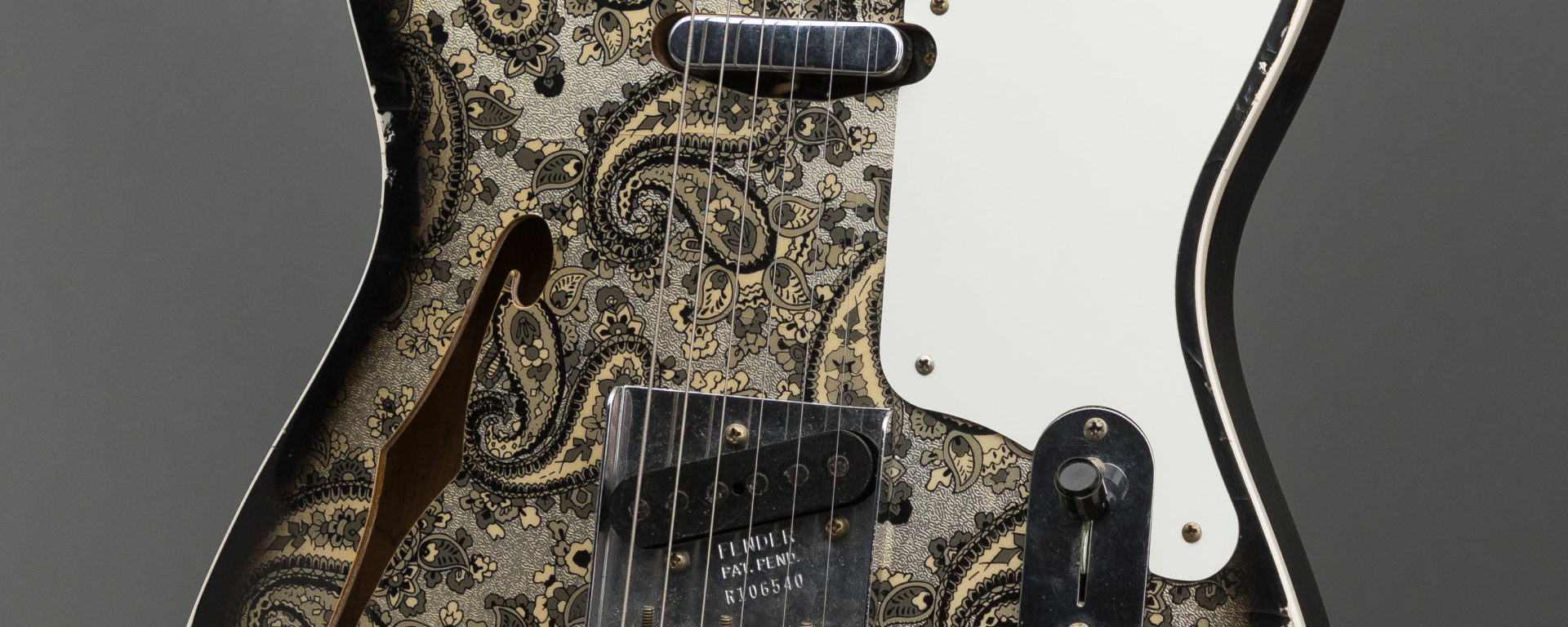 Fender Guitars - 2020 Custom Shop LTD Double Esquire Thinline Custom - Relic Aged Black Paisley - Used