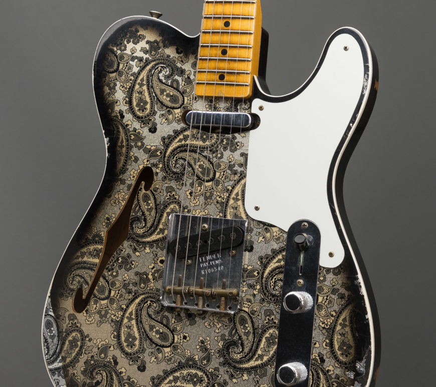 Fender Guitars - 2020 Custom Shop LTD Double Esquire Thinline Custom - Relic Aged Black Paisley - Used